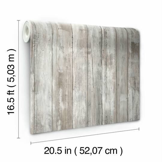 RoomMates Weathered Planks Peel & Stick Wallpaper